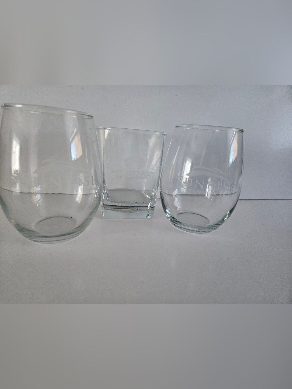 Clear Glass Tumbler Lot Vintage